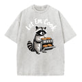 Racoon Cooking Cookies Let Em Cook T-Shirt Animal Print Funny Graphic Tee Unisex Casual Shirt